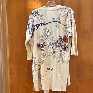 Floral Embroidered Kimono Cardigan